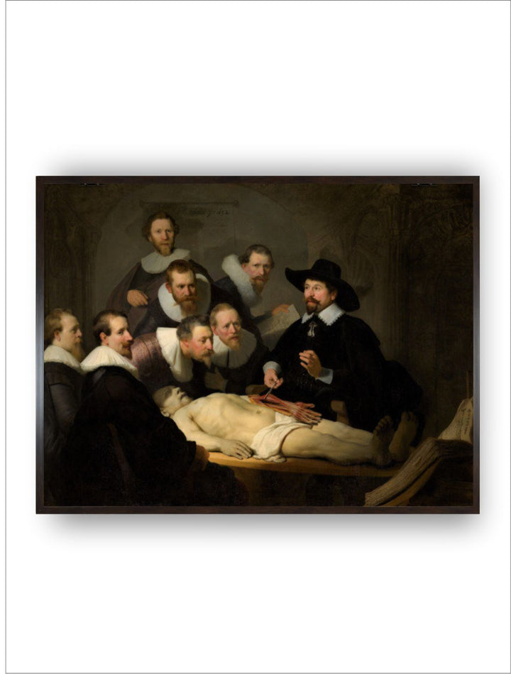 "Black The Anatomy Lesson of Dr Nicolaes Tulp Painting Wall Art''