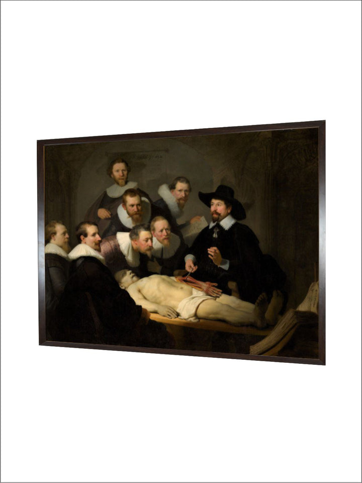 "Black The Anatomy Lesson of Dr Nicolaes Tulp Painting Wall Art''