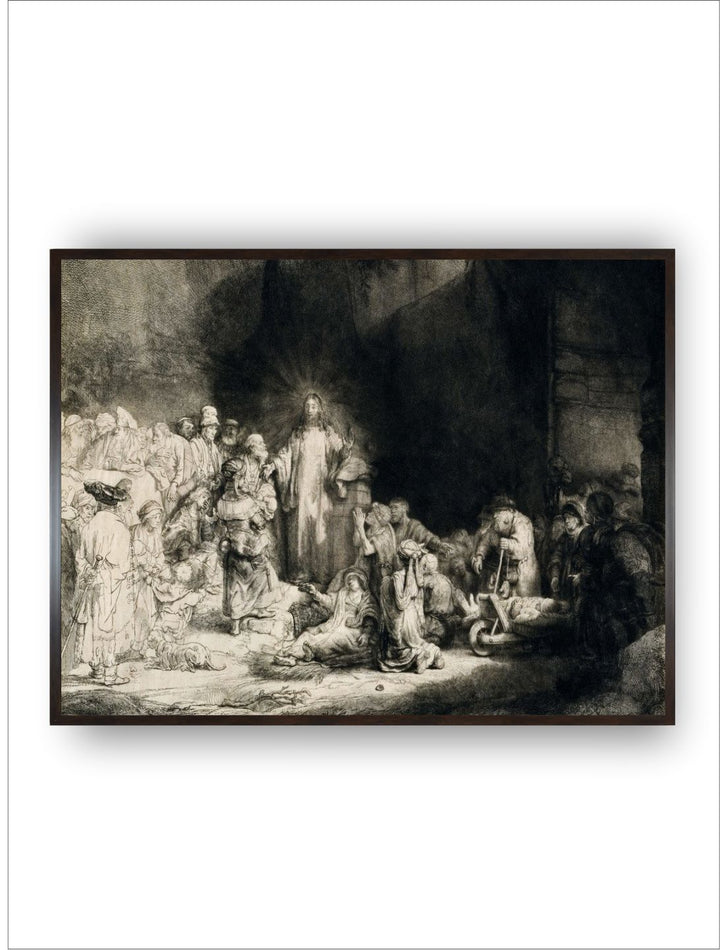 "Black  White Christ Healing the Sick Canvas Painting Wall Art''