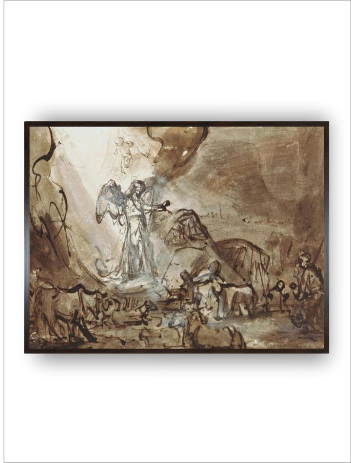 "1 Piece Wood Rembrandt Van Rijn Painting Wall Art With Frame''