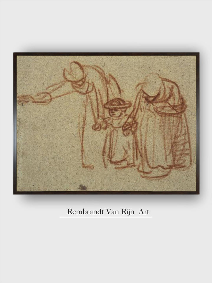 "Brown Wooden Wall Painting''