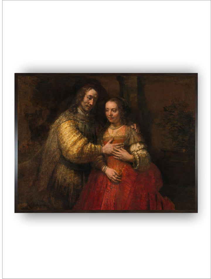 "Brown  Red The Jewish Bride Wooden Framed Canvas Painting Wall Art''