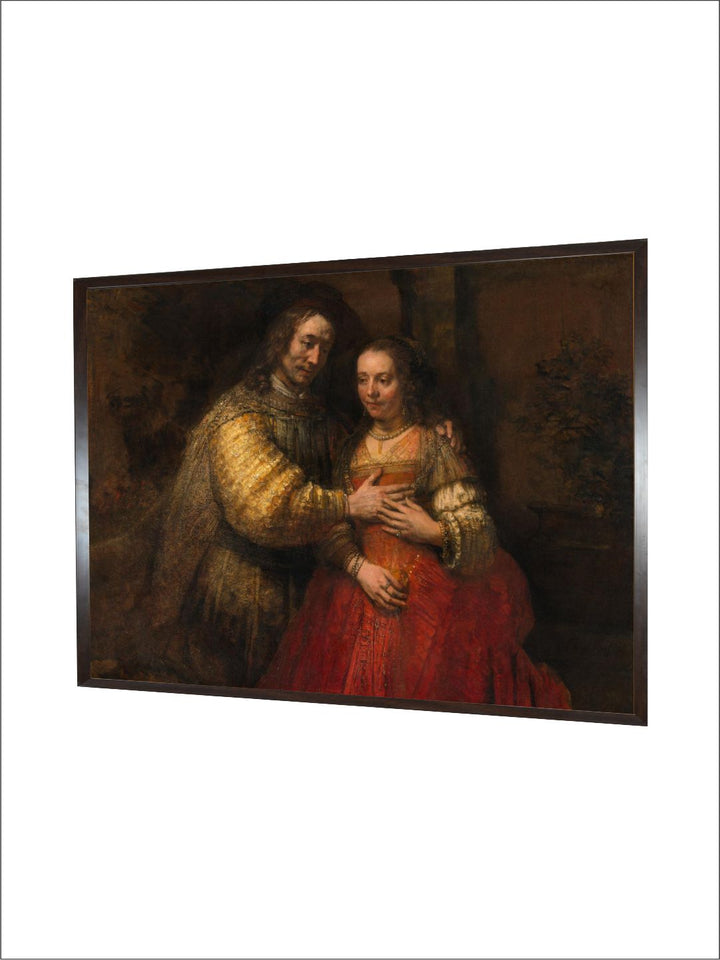 "Brown  Red The Jewish Bride Wooden Framed Canvas Painting Wall Art''