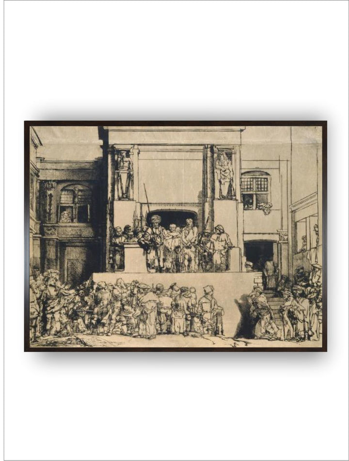 "Black Christ Presented to the People Wooden Painting Wall Art''