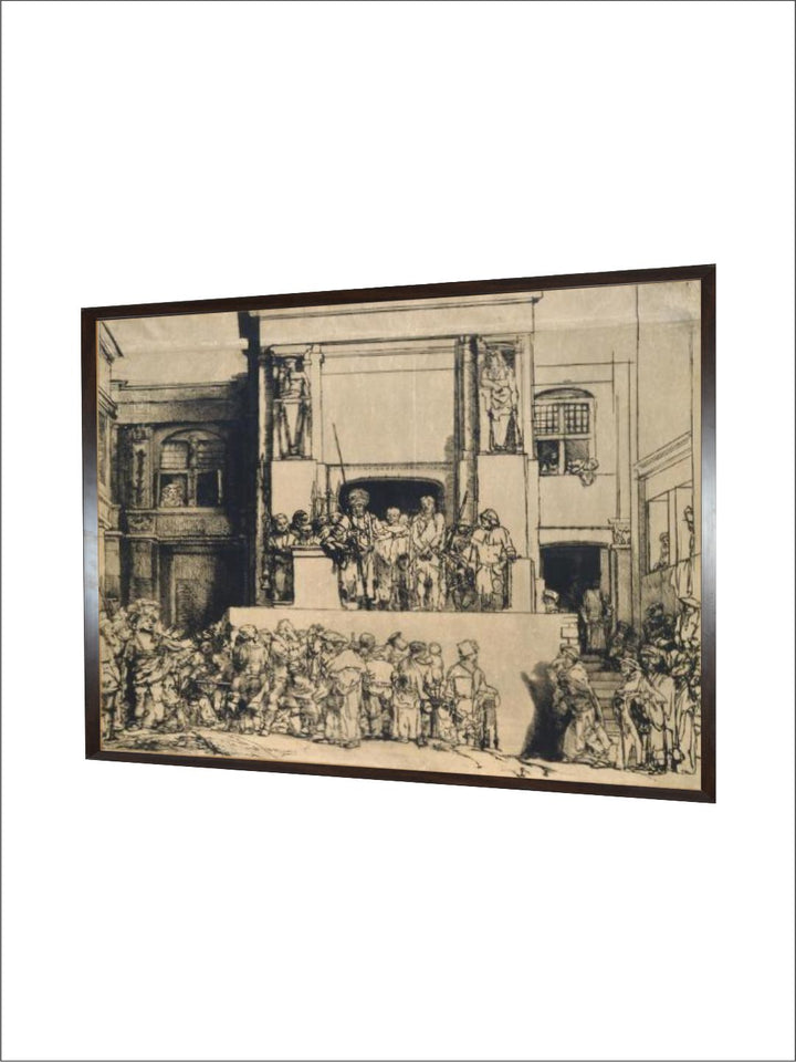 "Black Christ Presented to the People Wooden Painting Wall Art''