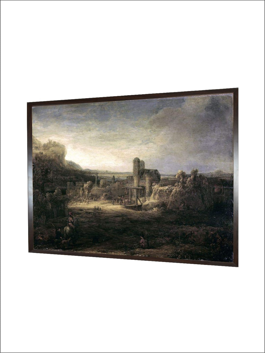 "Beige  Grey Wooden Painting Wall Art''