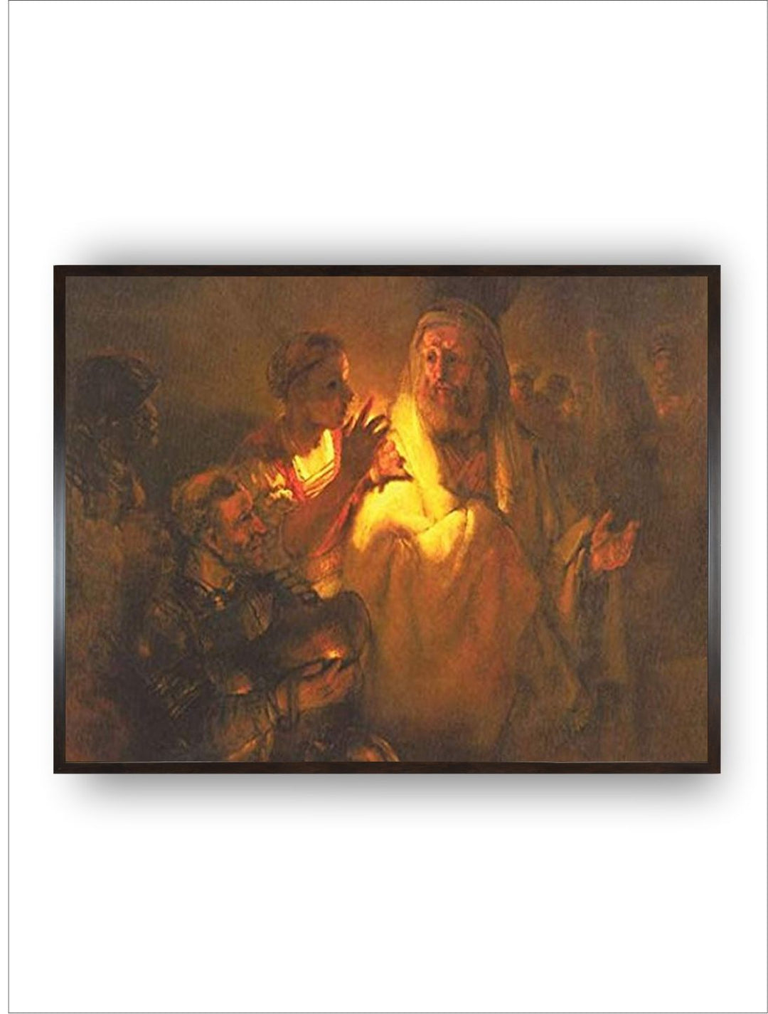 "Brown Apostle Peter Denied Christ Wooden Painting Wall Art''