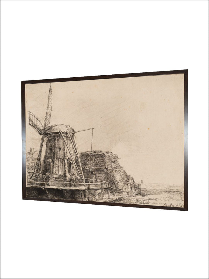 "Beige & Black Wooden Painting Wall Art''