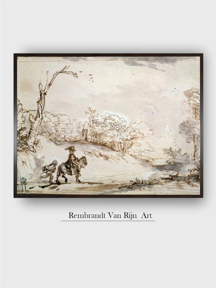 "Beige  Brown Wooden Framed Canvas Painting Wall Art''