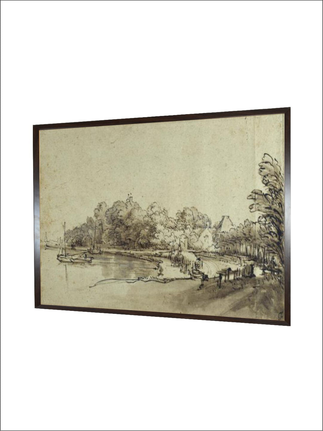 "Off White  Grey Wooden Painting Wall Art''