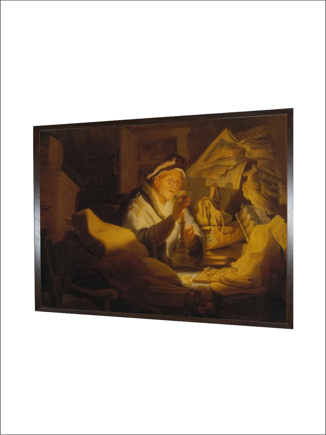 "Brown  Beige Canvas Wooden Painting Wall Art''