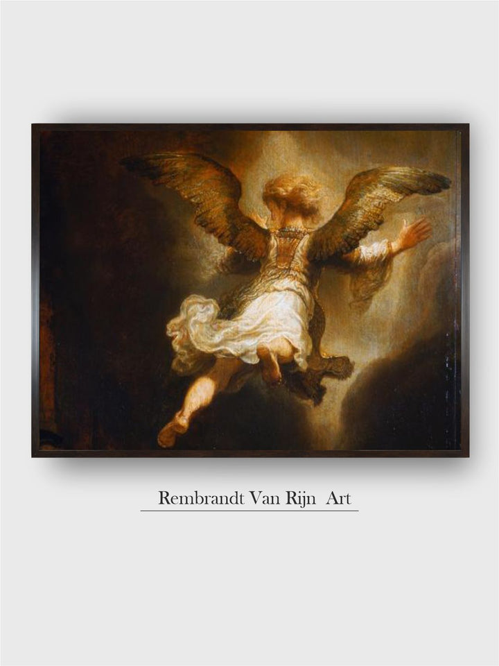 "Beige  Grey Rembrandt Van Rijn Painting Wall Art''