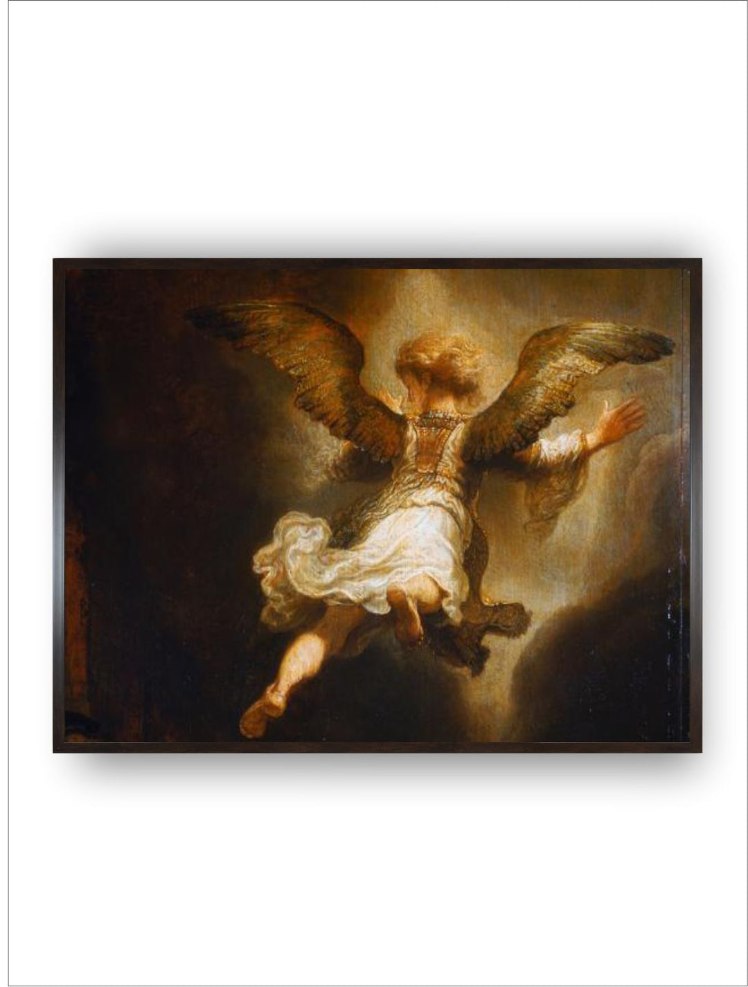 "Beige  Grey Rembrandt Van Rijn Painting Wall Art''
