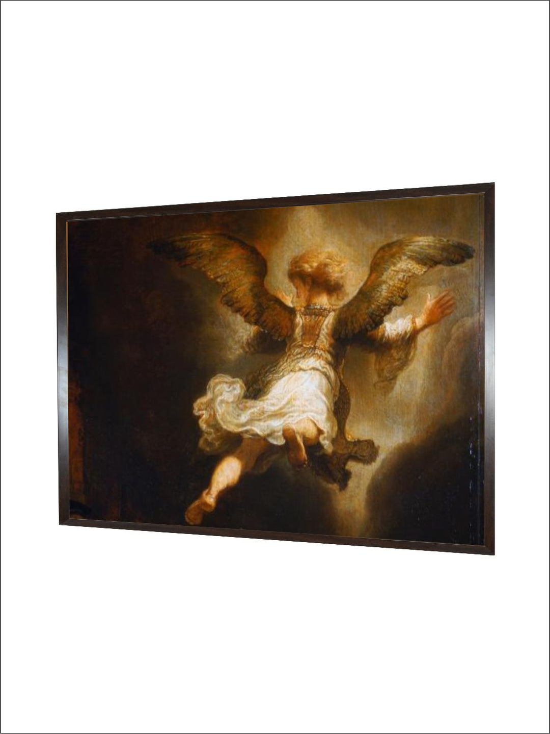 "Beige  Grey Rembrandt Van Rijn Painting Wall Art''