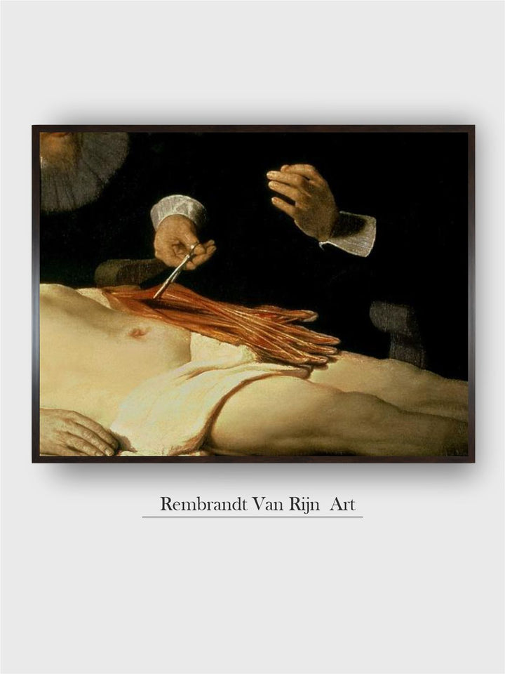 "Beige  Black Rembrandt Van Rijn Wooden Paintings  Wall Art''