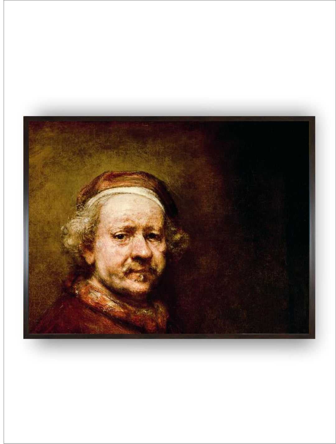 "Brown Self Portrait Rembrandt Van Rijn Wooden Wall Art ''