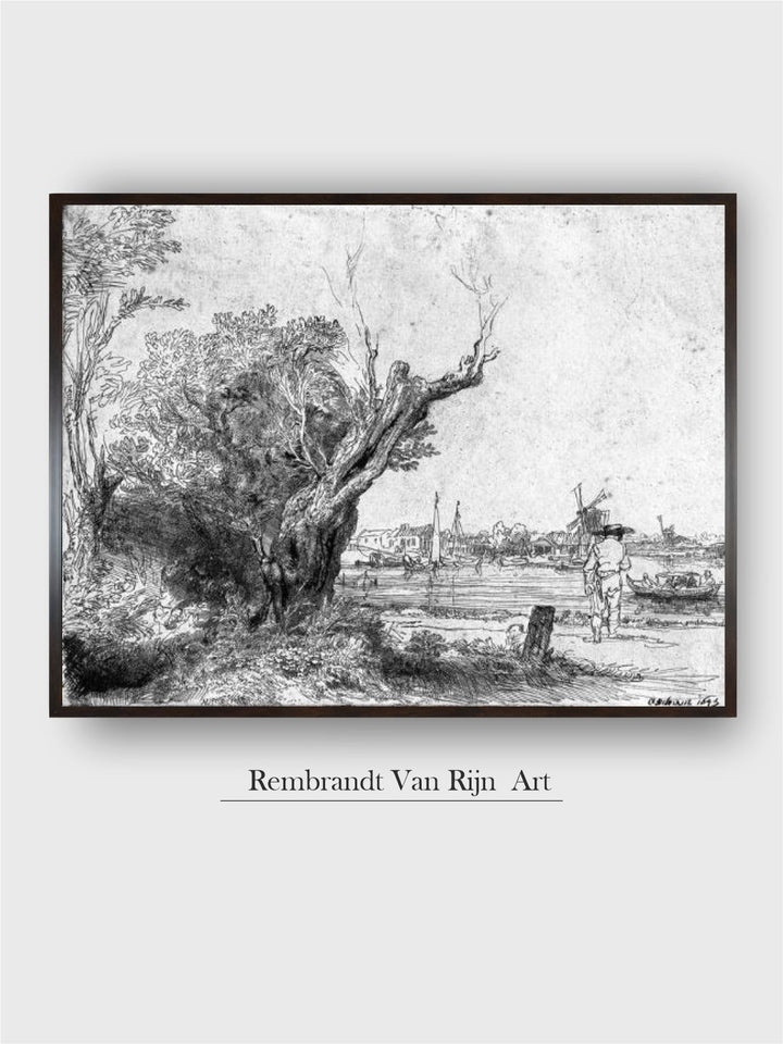 "White  Grey View of Omval Canvas Painting Wall Art ''