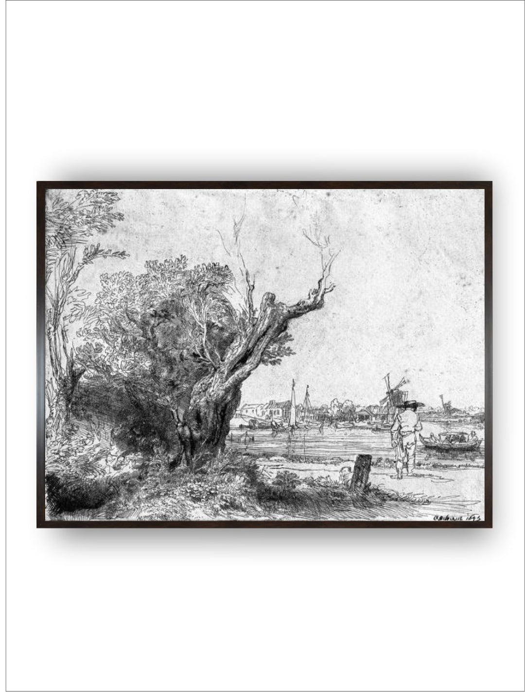 "White  Grey View of Omval Canvas Painting Wall Art ''