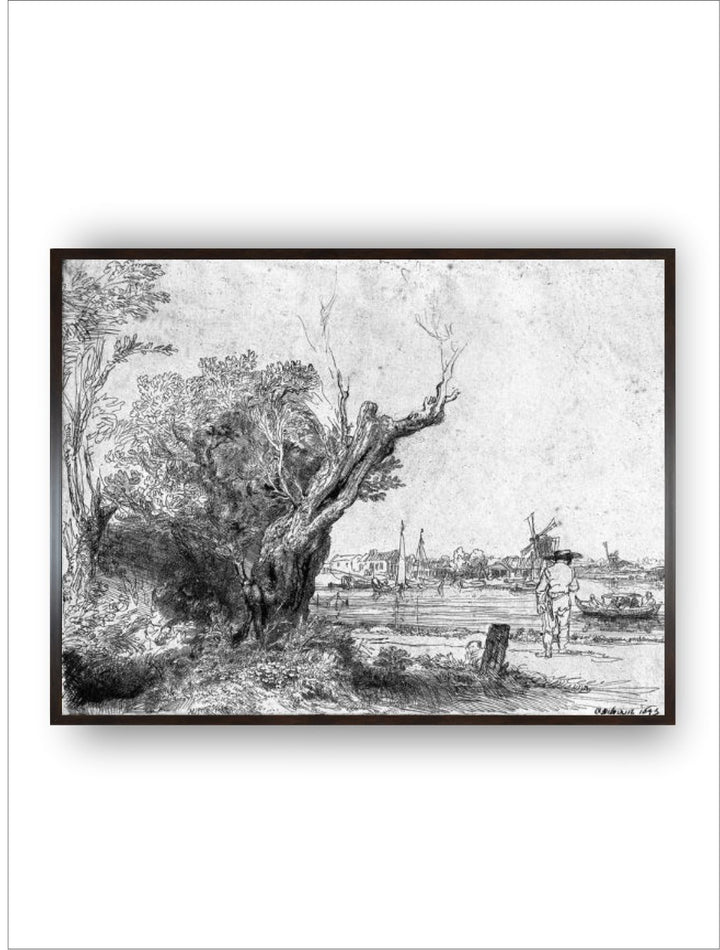 "White  Grey View of Omval Canvas Painting Wall Art ''