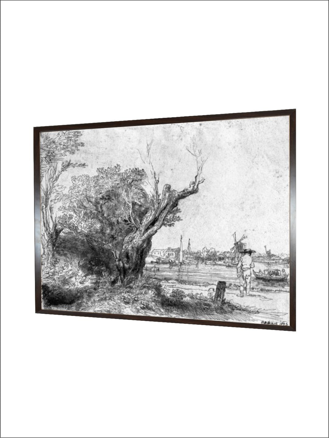"White  Grey View of Omval Canvas Painting Wall Art ''
