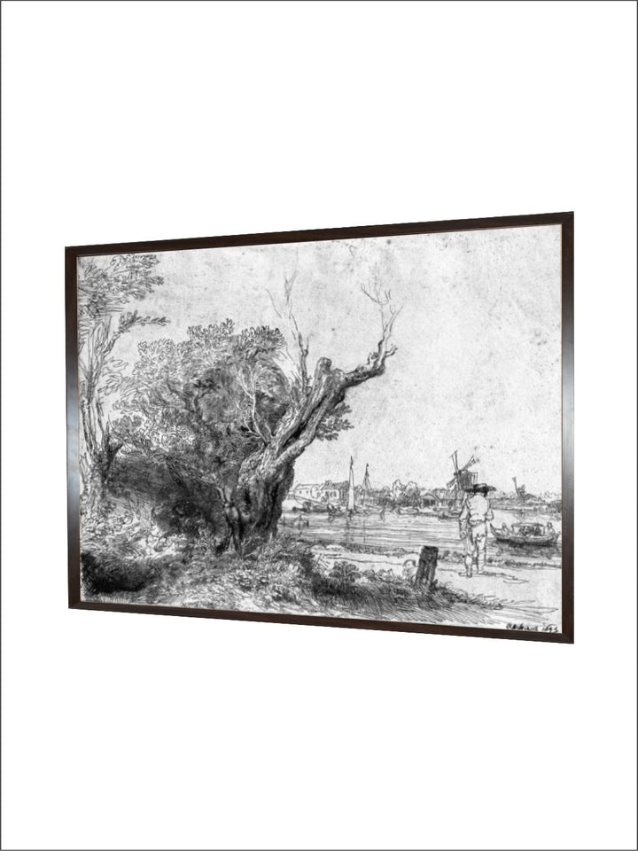 "White  Grey View of Omval Canvas Painting Wall Art ''