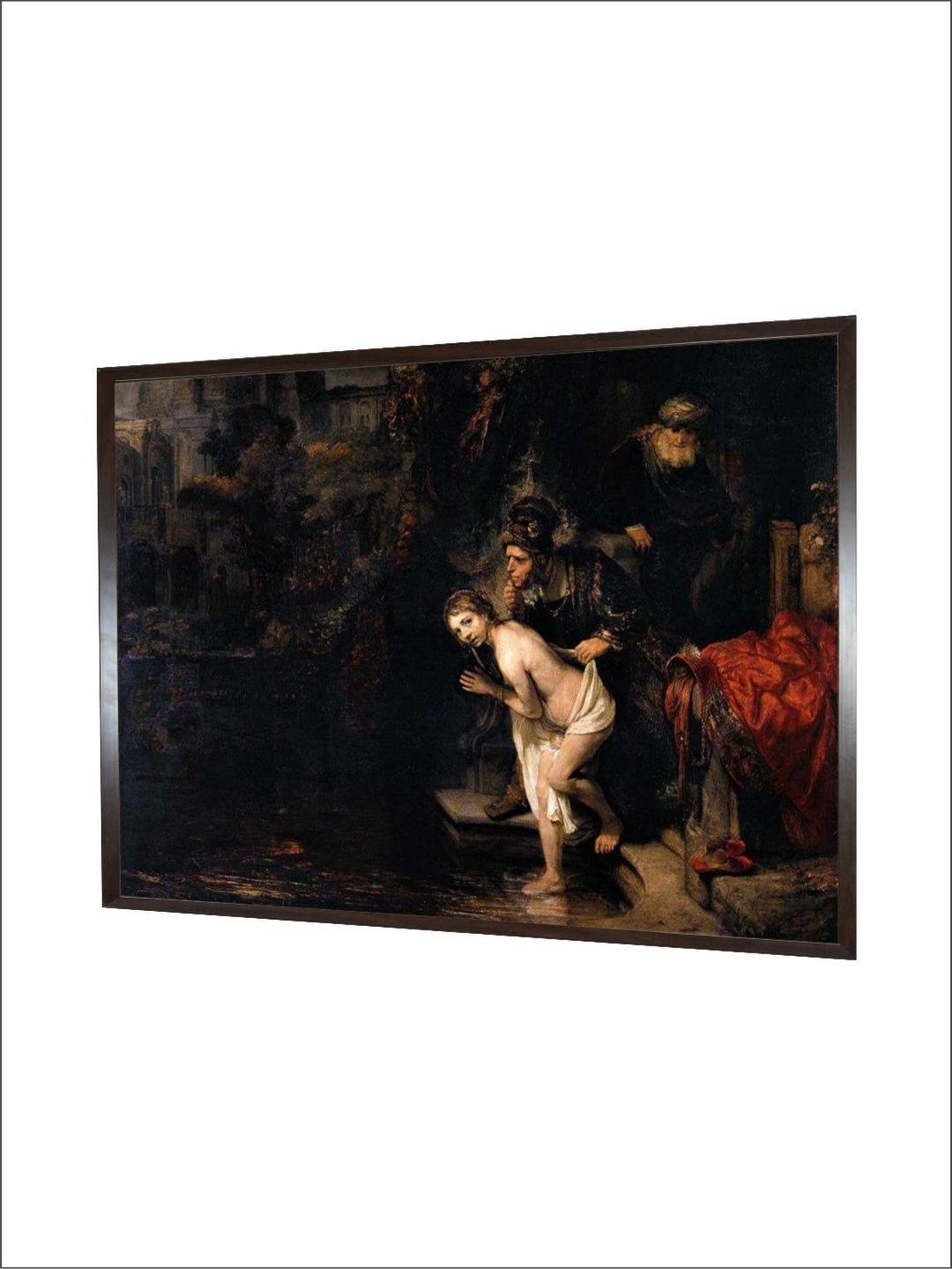 "Brown  Beige Wooden Wall Painting With Frame''
