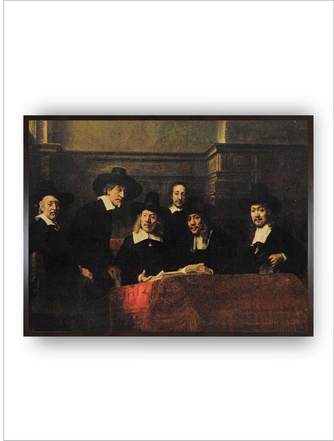 "Black  Red Wooden Painting Wall Art''
