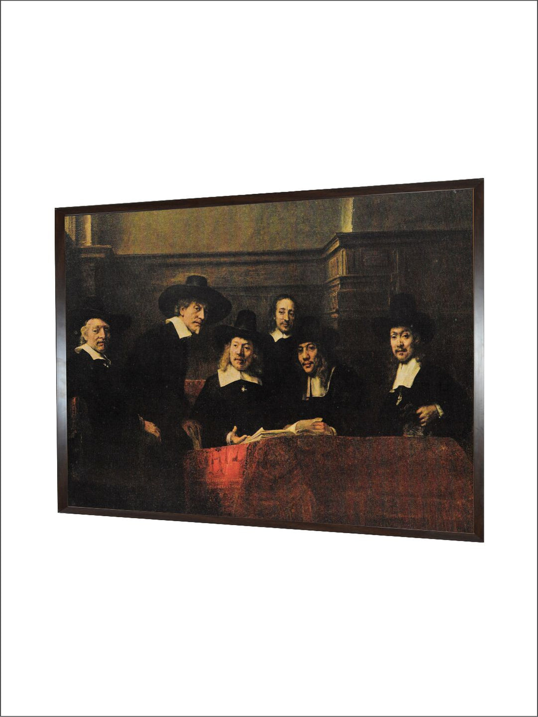"Black  Red Wooden Painting Wall Art''
