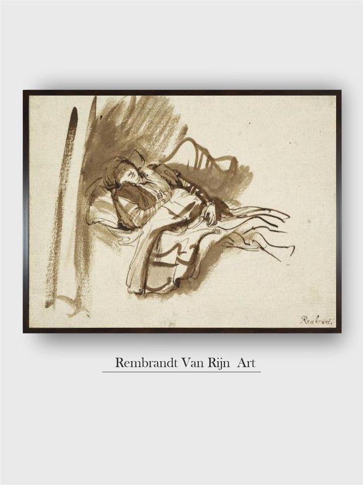 "1 Piece Canvas Rembrandt Van Rijn Wall Painting With Frame''