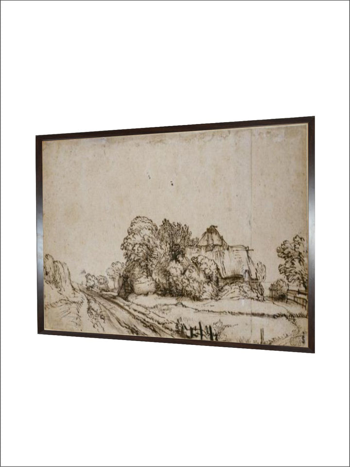 "Brown  Black Wooden Painting Wall Art''
