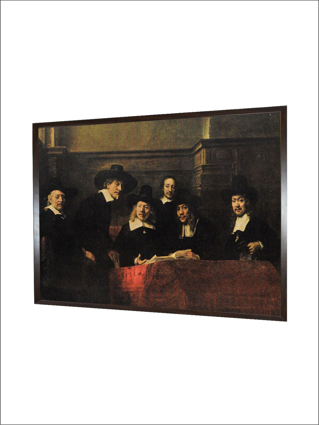 "Black  Beige Wooden Framed Canvas Painting Wall Art''