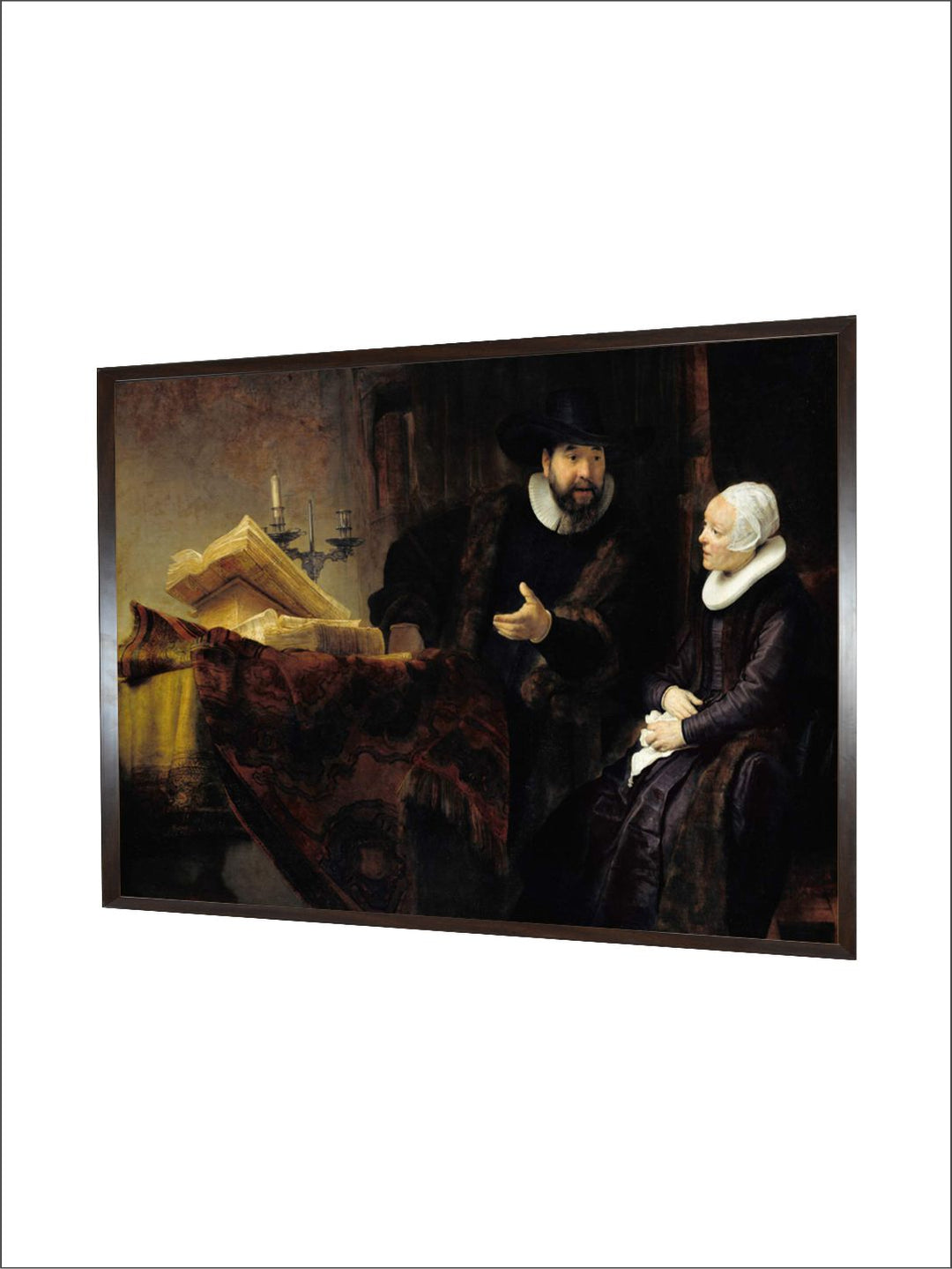 "Brown  Black Canvas Wooden Painting Wall Art''