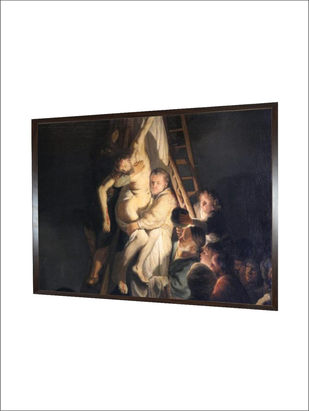 "Black  Cream Descent from the Cross Canvas Painting Wall Art''