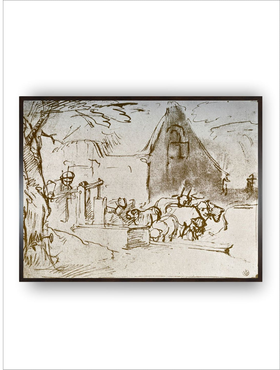 "Black  White Wooden Painting Wall Art''