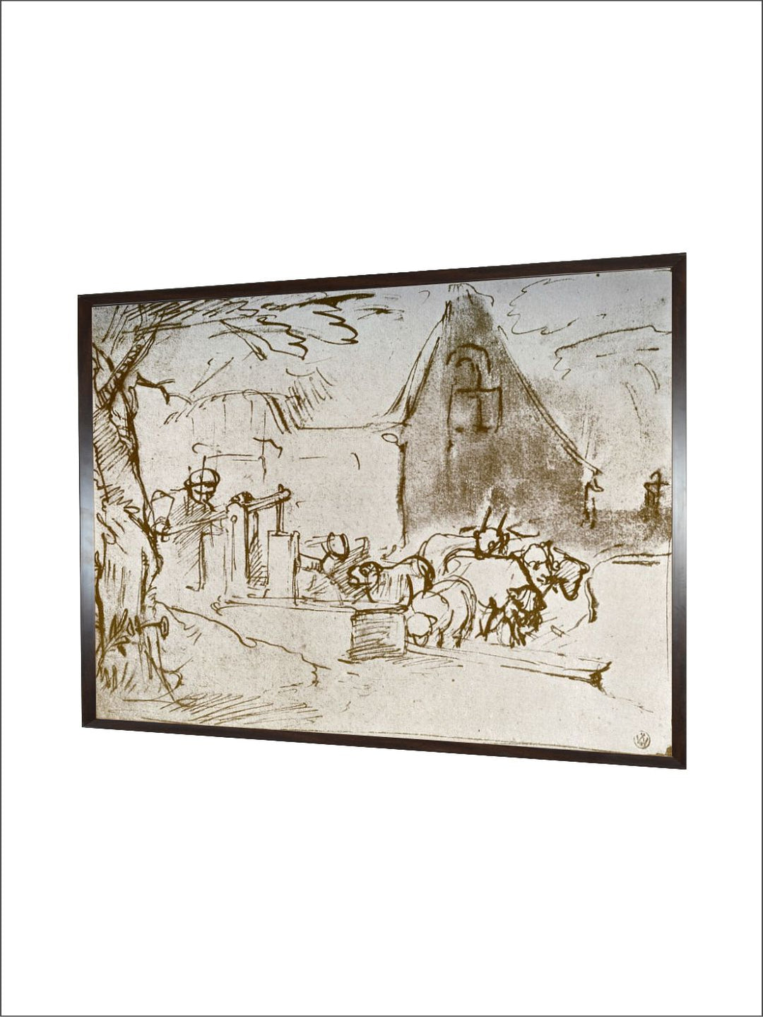 "Black  White Wooden Painting Wall Art''