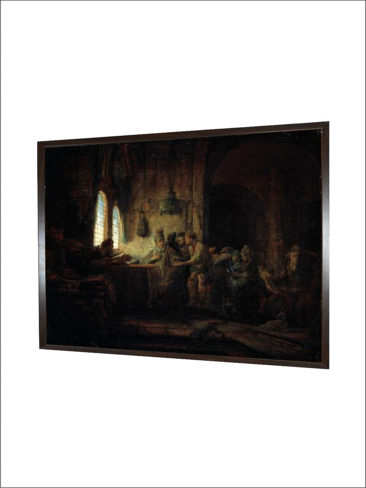 "Brown The Parable of the Labourers in the Vineyard Wooden Wall Art Painting''