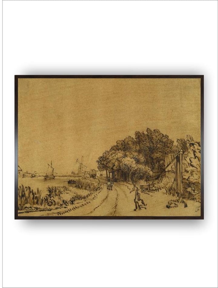 "Beige  Black Canvas Painting Wall Art''
