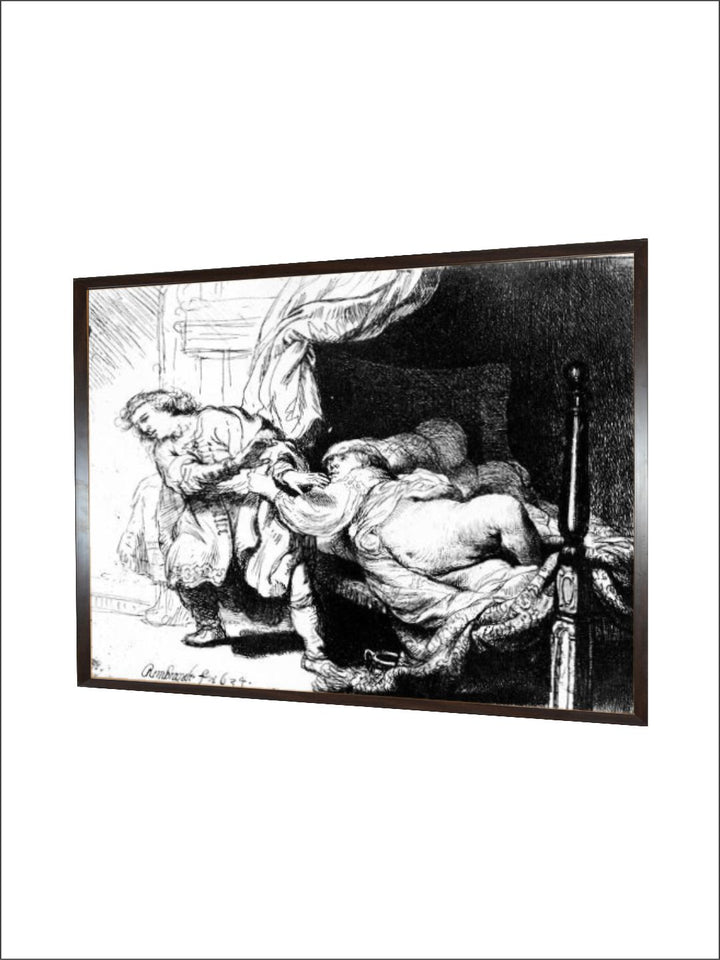 "White  Black Wooden Framed Canvas Painting Wall Art''
