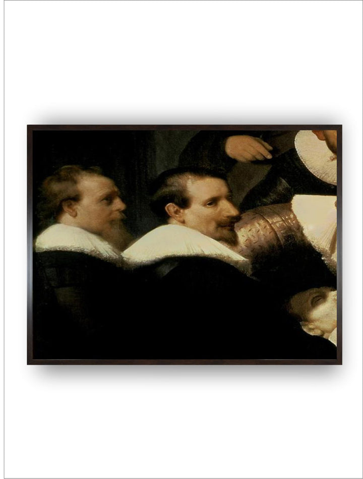 "Black and Beige Wooden Rembrandt Van Rijn Wall Painting With Frame''