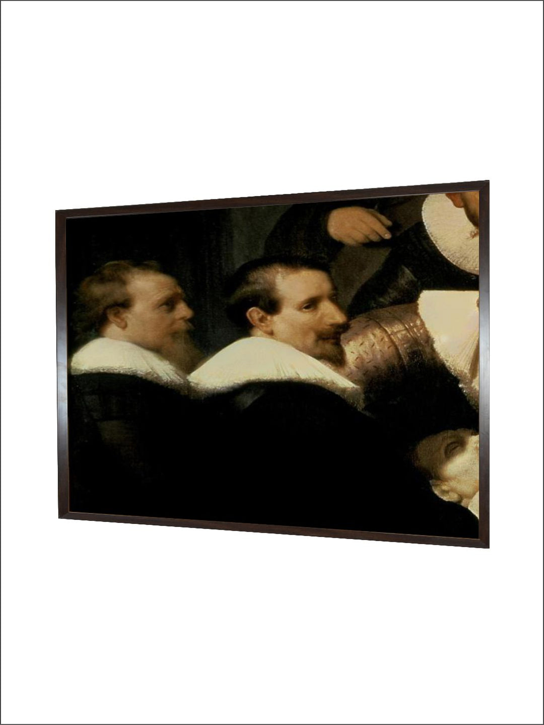 "Black and Beige Wooden Rembrandt Van Rijn Wall Painting With Frame''