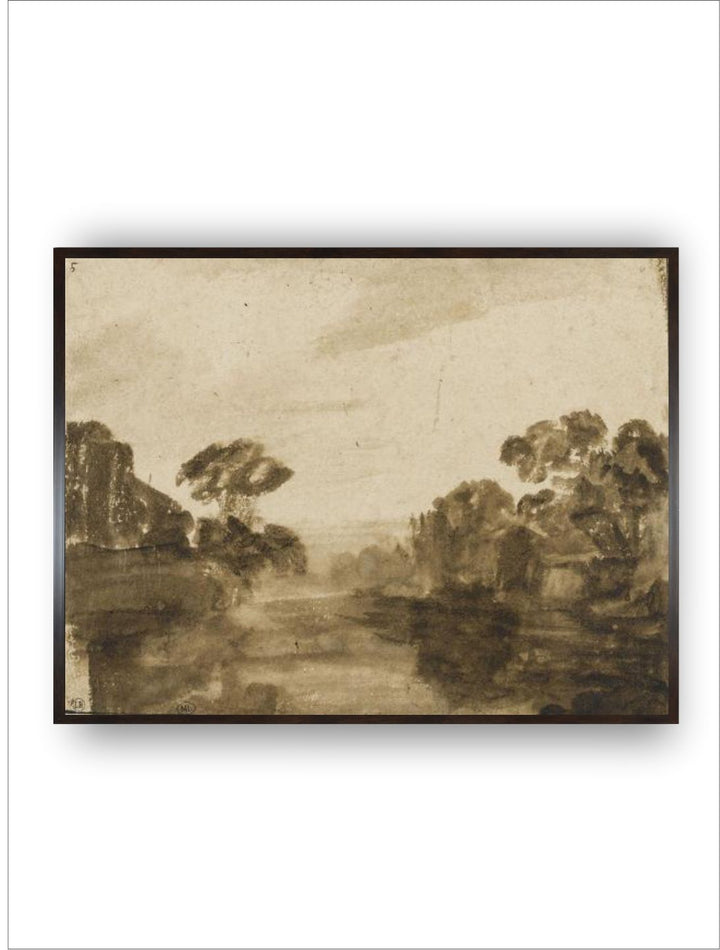 "Green  Beige Wooden Painting Wall Art''