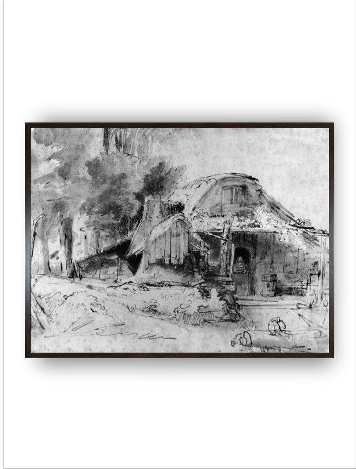"Black Grey Wooden Wall Art With Frame''