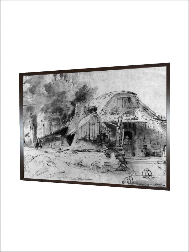 "Black Grey Wooden Wall Art With Frame''