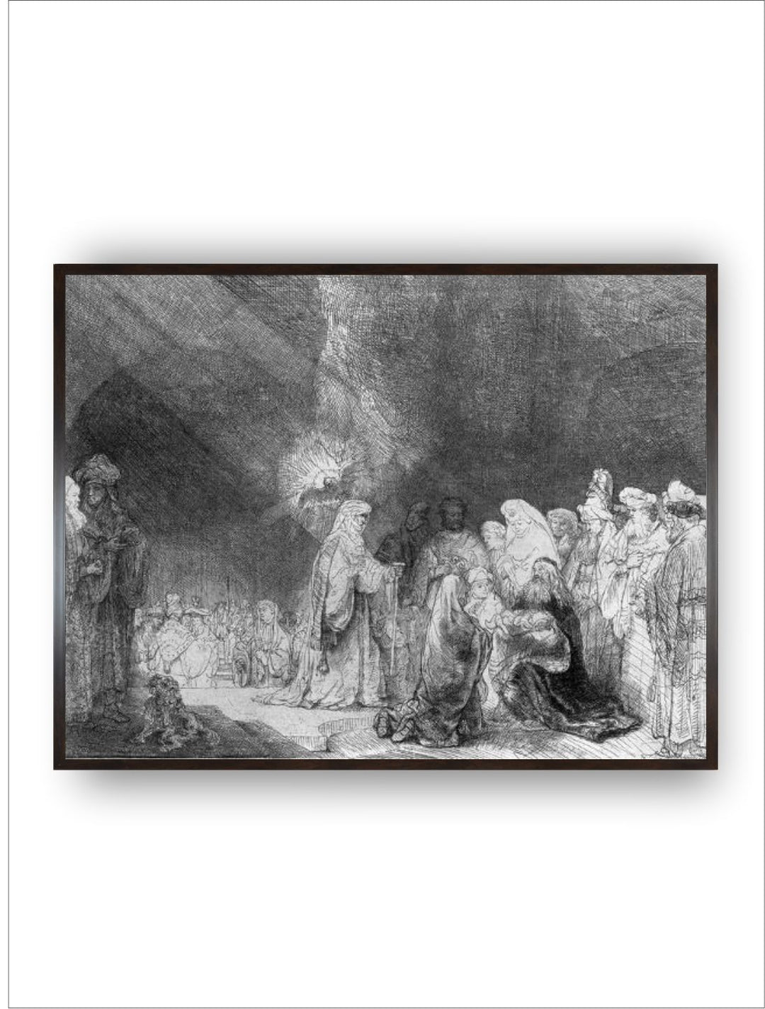 "Black Presentation in the Temple by Rembrandt Van Rijn Painting Wall Art''