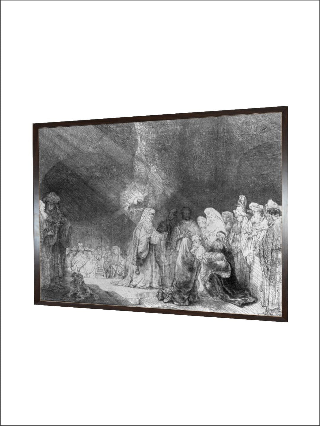 "Black Presentation in the Temple by Rembrandt Van Rijn Painting Wall Art''