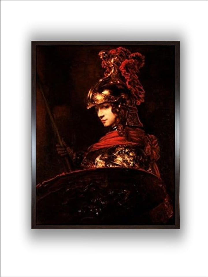 "Red  Brown Wooden Painting Wall Art''