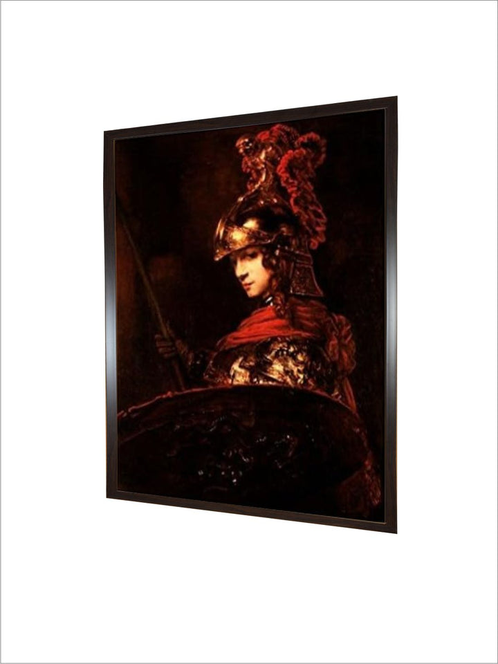 "Red  Brown Wooden Painting Wall Art''