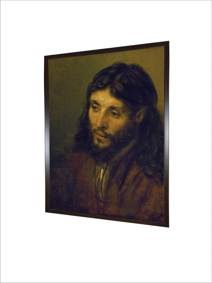 "Brown  Green The Head of Christ  Wooden Painting Wall Art''