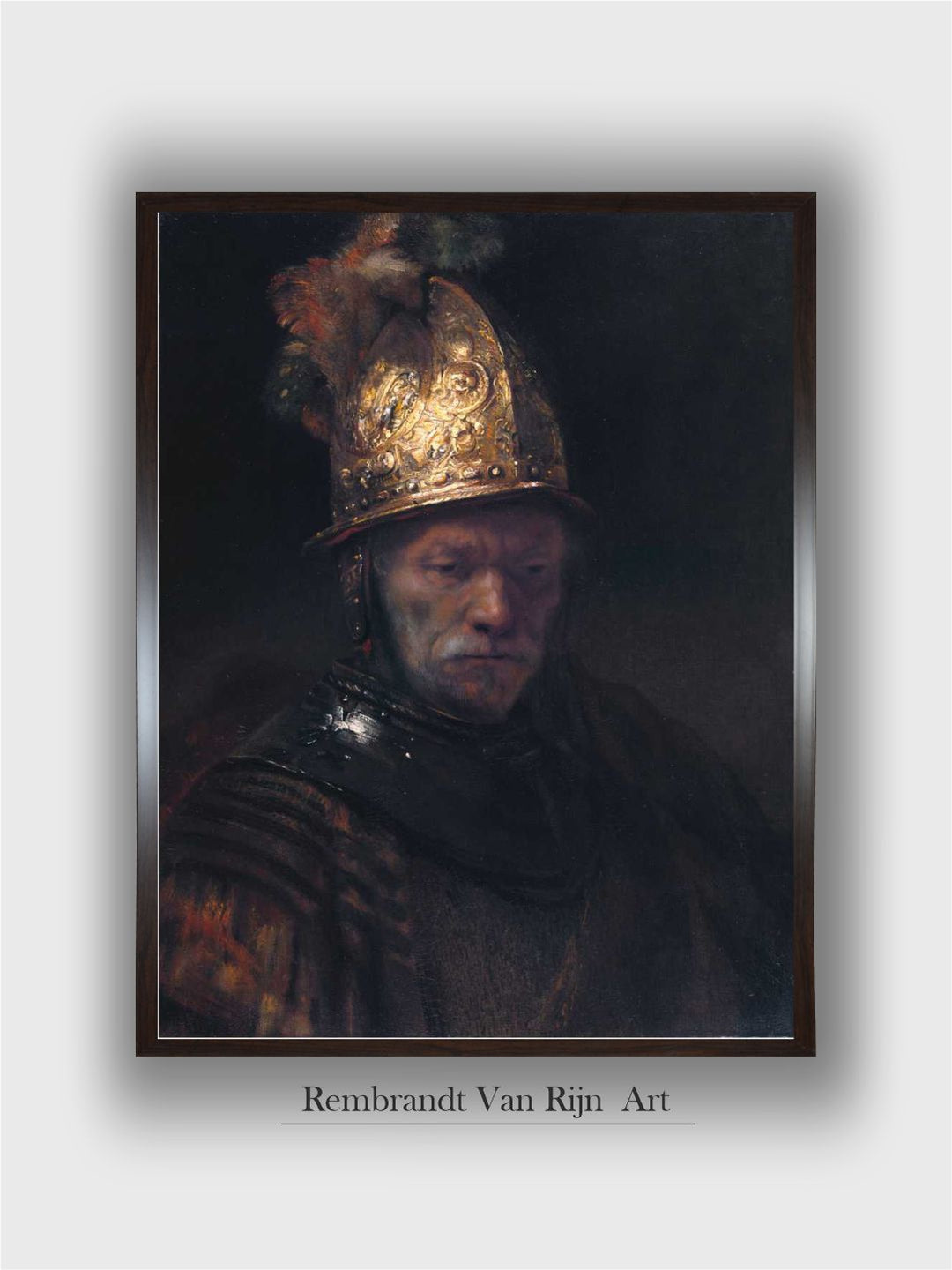"Beige  Black The Head of Christ Wooden Framed Canvas Painting Wall Art''