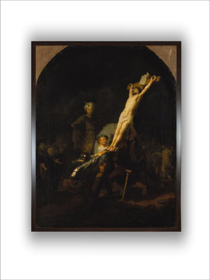 "Black The Raising of the Cross by Rembrandt Van Rijn Painting Wall Art''